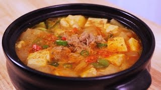 Red Chili Paste Stew with Tuna 참치 고추장찌개  Crazy Korean Cooking EXPRESS [upl. by Adnerad]