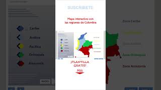 Mapa interactivo con las regiones de Colombia ¡Plantilla Gratis [upl. by Amery]