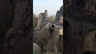 Bastei  Aussichtsplattform  Basteibrücke  Sächsische Schweiz  Sachsen [upl. by Lasser]