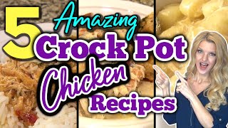 5 Best CROCKPOT CHICKEN RECIPES you Dont Want To Miss  COZY SLOW COOKER RECIPES [upl. by Araik802]