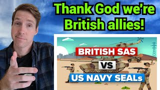 Californian Reacts  British SAS Soldiers vs US Navy SEALs  🇬🇧🇺🇸 [upl. by Brill]