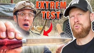 Survival Mattins BUSHCRAFT Messer TEST  Mora Classic No3  Fritz Meinecke reagiert [upl. by Leanahtan614]