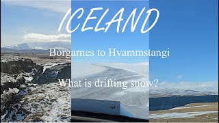 What is the amazing drifting snow Borgarnes to Hvammstangi Iceland in April [upl. by Harrie]