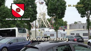 Volksfestauszug in Dietfurt an der Altmühl [upl. by Ecirbaf385]