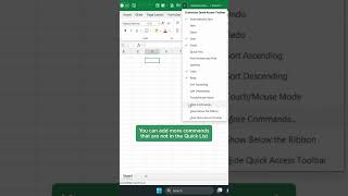 How to Customize the Quick Access Toolbar in Excel shorts [upl. by Anelas]