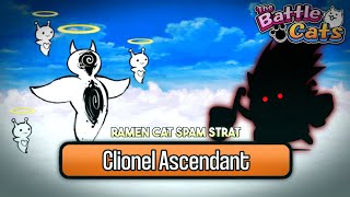 Battle Cats  Clionel Ascendant  Ramen Cat Spam Strategy [upl. by Jenks]