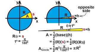 PreCalculus  Trigonometry The Right Triangle 3 of 26 Area of Sector Circle [upl. by Gilli]