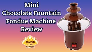 Mini Chocolate Fountain Fondue Machine Review 🍫⛲ [upl. by Hcurab]