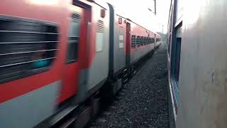 Charminar express Trashes over the local train by its Speed wap7 indianrailways [upl. by Fadas538]