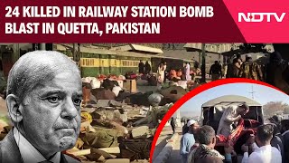 Pakistan Blast Today  24 Killed In Railway Station Bomb Blast In Quetta [upl. by Ramsa]