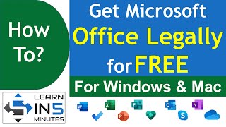 How to get Microsoft Office 365 Legally for Free  Learn in 5 Minutes  Excel Word PowerPoint [upl. by Vivianne]