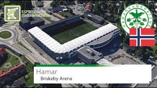 Briskeby Arena  Hamarkameratene  Google Earth  2016 [upl. by Weidman]