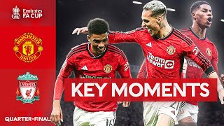 Manchester United v Liverpool  Key Moments  Quarterfinal  Emirates FA Cup 202324 [upl. by Reese428]