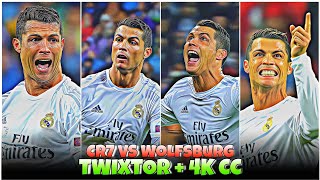 Cristiano Ronaldo Vs Wolfsburg Celebrating  Best 4k Clips  CC High Quality For Editing🤙💥 part24 [upl. by Melliw]