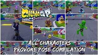 Chocobo GP  All Characters Provoke Pose Compilation [upl. by Kizzie]