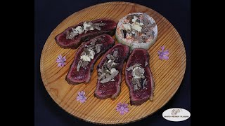 Picanha de bœuf à la truffe dété et aubergine blanche [upl. by Anawk]