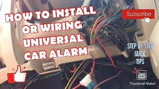 HOW TO INSTALL UNIVERSAL CAR ALARM [upl. by Odelle]