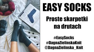 Easy Socks Proste skarpetki na drutach [upl. by Annabela]