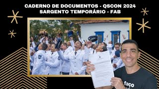 ⚡SARGENTO Temporário Aeronáutica  CADERNO DOCUMENTOS QSCon 2024  Dicas Atualizadas [upl. by Christophe375]