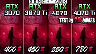 RTX 3070 vs RTX 3070 ti vs RTX 4070 vs RTX 4070 Ti  Test in 20 Games  1440p [upl. by Haliehs823]