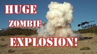 Huge Zombie Explosion 1200 Yards 338 Lapua [upl. by Elbertine888]