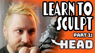 Sculpey 101 Class 1 Tutorial on How to Sculpt a Head with Polymer Clay [upl. by Hbahsur]