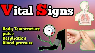 Vital signs  body temperature Pulse Respiration and Blood pressure [upl. by Lalo]