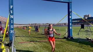 See Division 3 AllState girls cross the finish line at 2024 MHSAA LP cross country finals [upl. by Naleek]