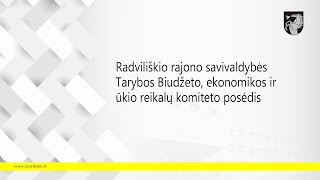 20241003 Biudžeto ekonomikos ir ūkio reikalų komiteto posėdis [upl. by Enelyaj]