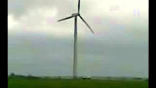 Nordtank Vestas wind system fail and crashes windmill explosion [upl. by Nabru136]