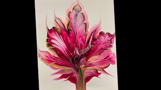 1041 Awesome Simplistic Bloom TechniquePaint Pouring [upl. by Ecirtram]