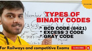 Types of binary codes BCD code Excess3code Gray code dsd numberconversion binarycodes binary [upl. by Etselec27]