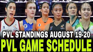 PVL REINFORCED CONFERENCE GAME SCHEDULE  PVL STANDINGS AUGUST 1920 2024 PVL LIVE creamline [upl. by Aneema]