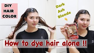 How to hair dye at home ft Revlon dark ash blonde ⎮Michelle Tee [upl. by Halilak]