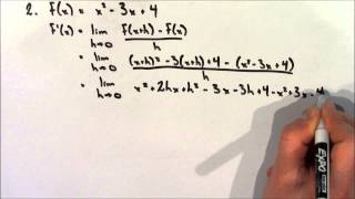 Calculating a Derivative Using the Definition of a Derivative  Example 1 [upl. by Maclay]