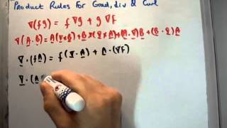 Vector Calculus for Electromagnetism 14  Product Rules for Grad Div Curl [upl. by Entwistle]