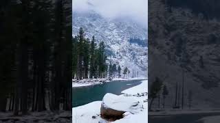 FIRST SNOWFALL OF SWAT REGION ytshorts mountains tourism nature snow snowfall fyp [upl. by Hekker5]