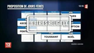 suppression de 3 jours fériés catholiques [upl. by Nyraf]