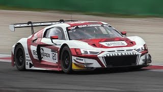 2019 Audi R8 LMS GT3 in action testing on track [upl. by Ahaelam]