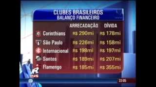 As dívidas e faturamentos de alguns dos principais clubes de futebol do Brasil em 2011 [upl. by Irahc]