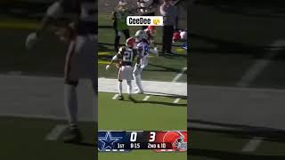 CeeDee Lamb with the onehanded catch over Denzel Ward Cowboys thedakattack [upl. by Ahseyi]