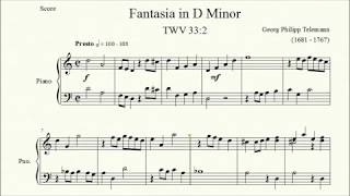 Fantasia in D Minor TWV 332  Georg Philipp Telemann  Piano Repertoire 8 [upl. by Joanie]