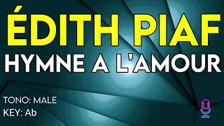 Édith Piaf  Hymne A LAmour  Karaoke Instrumental  Male [upl. by Brinna]