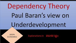 Paul Barans theory of underdevelopment Dependency Theory Malayalam [upl. by Buford]