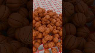 Basketballs Drop 3danimation relaxing marble drop simulation blender [upl. by Lertram]