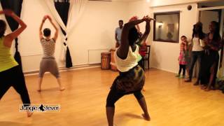 African dance with live drums  Choreo by Recheal junglemoves [upl. by Orgel]