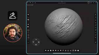 ZBrush for ipad quick tips 14  Adding highfrequency details lots of them [upl. by Stock]