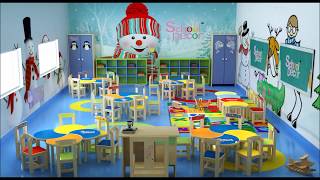 SchoolFurniture Nursery class room concept [upl. by Airolg]