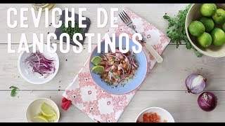 Receta de Ceviche de langostinos  Un poco más de mundo [upl. by Alabaster]