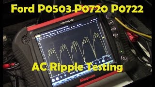 Ford P0503 P0720 P0722  Alternator AC Ripple Test [upl. by Odanref]